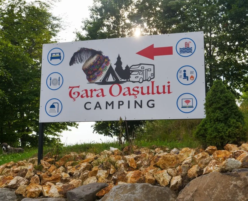 panou semnalizator Camping Tara Oasului